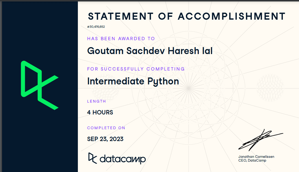 Intermediate Python