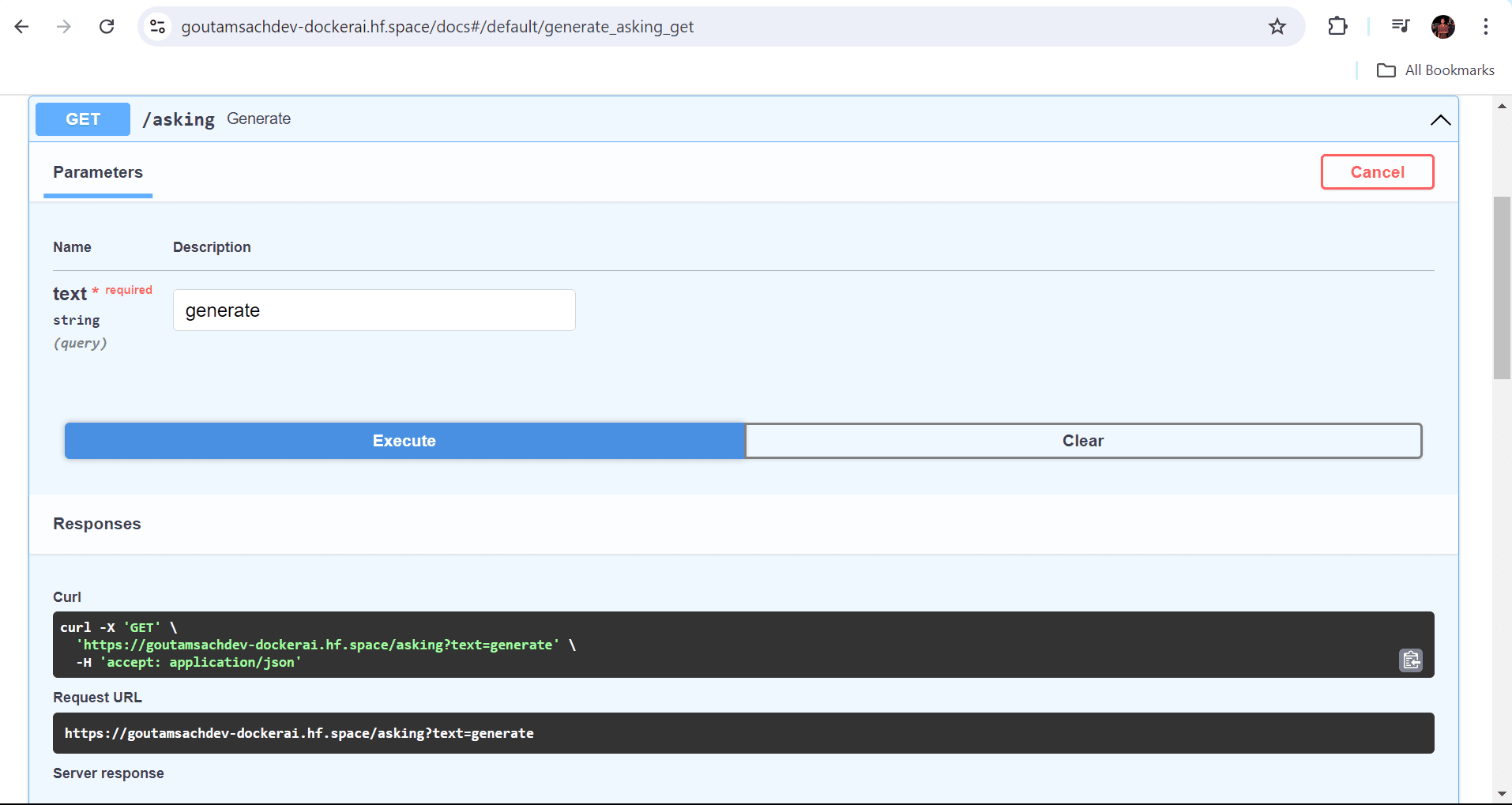 FastAPI with Hugging Face Transformers on Docker